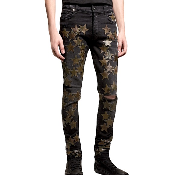 Amiri Men's Chemist Stars Skinny Jeans - Picture 1 of 14